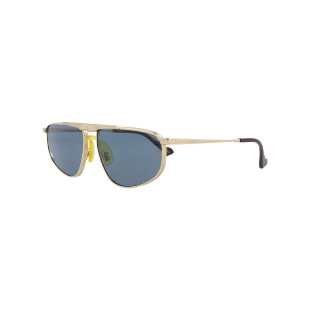 Gucci Aviator-Frame Metal Sunglasses Gold Mens - Picture 2 of 6